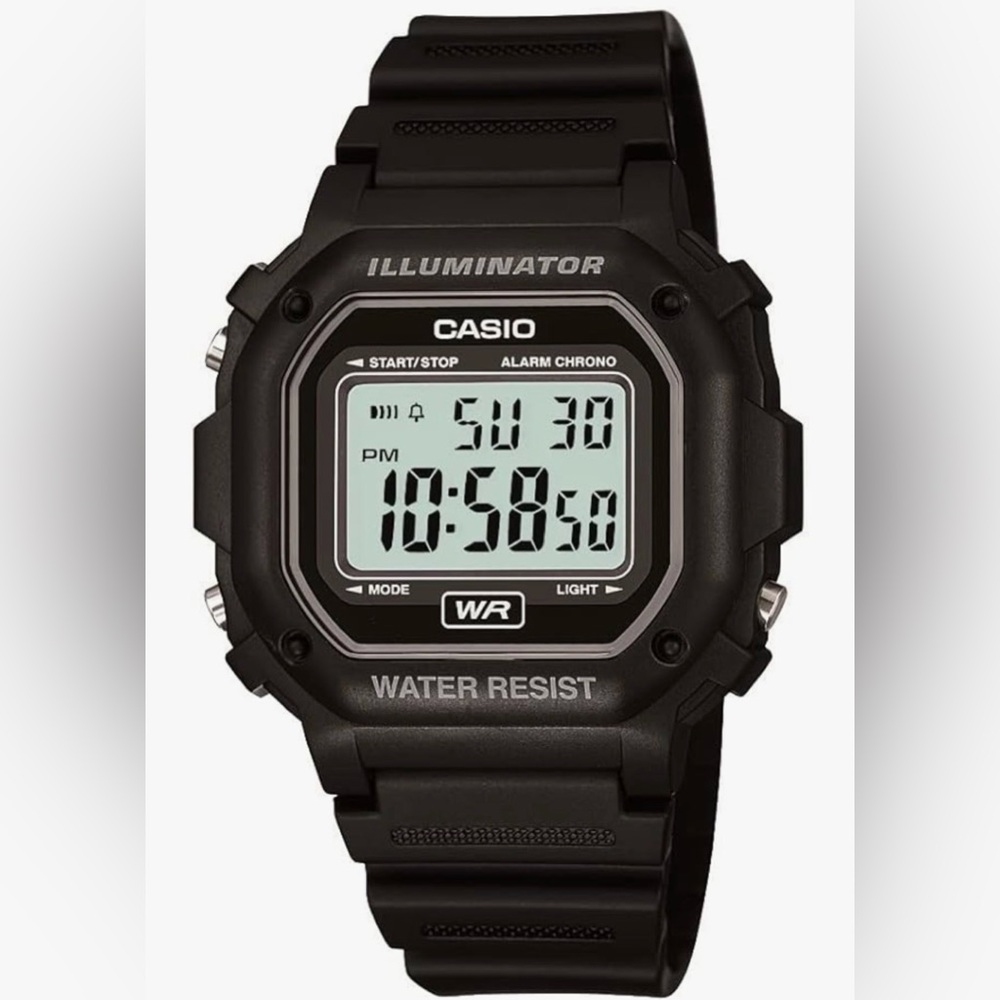Casio F108WH Series Men's Digital Watch Illuminator